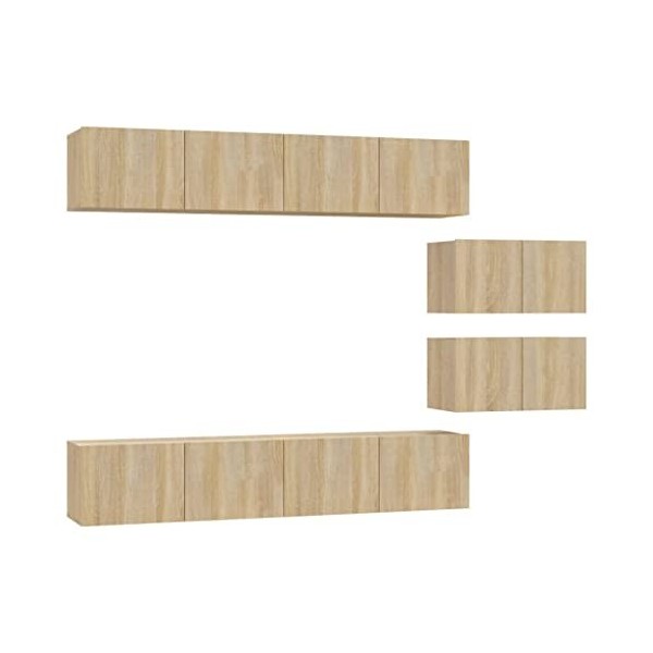 VEEKI Meuble TV, Meuble TV Suspendu, Meuble TV Industriel, Meuble TV Bois, Meuble Chambre, Convient pour Salon ou Chambre, En