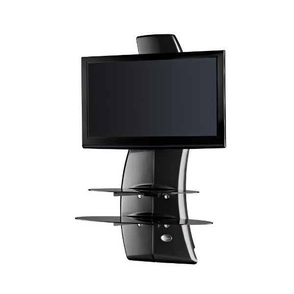 Meliconi Ghost Design 2000 Support Mural pour TV Plasma/LCD Noir Carbone