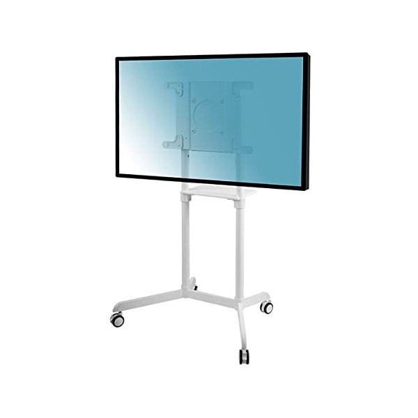 KIMEX - Support TV - à roulettes - pour écran 37"-70" - Compatible Samsung Flip® et Microsoft Surface Hub® 2s - Blanc - 030-3