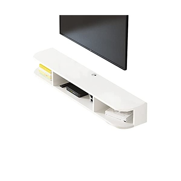 Meuble TV Flottant, Console Média Murale, Étagère De Composants De Meuble TV Flottant pour Étagère De Stockage Audio Et Vidéo