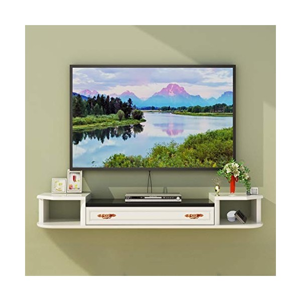 Meuble de télévision Mural Chambre Salon étagère Murale routeur Set Top Box Étagère de Rangement pour Lecteur DVD étagère da