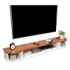 EsEntL Meuble TV, Meuble Bas TV, étagères flottantes, étagère Flottante pour Meuble TV, Meuble TV Mural 90-150 cm, Console mu