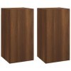 Meubles TV 2 pcs Chêne Marron 30,5x30x60 cm Bois dingénierie - Meuble TV, Armoire Basse Centre, Support Télé pour Salon Cham