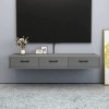 EsEntL Meuble TV Mural Meuble TV Flottant fixé au Mur, Console multimédia, étagère de Rangement pour Divertissement, Meuble T