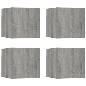 Meubles TV muraux 4 pcs Sonoma gris 30,5x30x30 cm