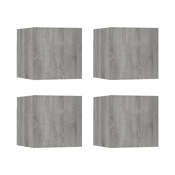 Meubles TV muraux 4 pcs Sonoma gris 30,5x30x30 cm