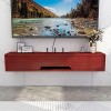Suuim Meuble TV Mural 70/90/110 cm, étagère de décodeur, Petite Console multimédia Murale, Meuble TV Flottant, Meuble TV, éta