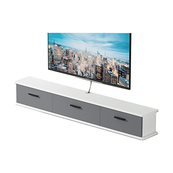 Meuble TV Flottant Meuble TV Flottant, Meuble TV pour Centre de Divertissement, Salon, Chambre à Coucher, étagère Murale pour