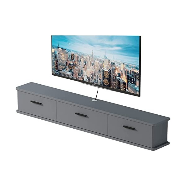 Meuble TV Flottant Meuble TV Flottant, Meuble TV pour Centre de Divertissement, Salon, Chambre à Coucher, étagère Murale pour