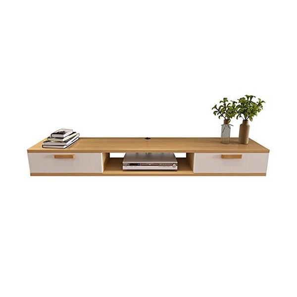Étagère flottante, meuble TV mural, support de rangement mural, console TV, support de rangement multimédia pour la maison, m
