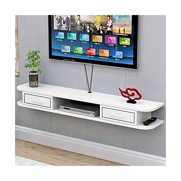 EGOMED Meuble TV Flottant Meuble TV Flottant, Centre de Divertissement multimédia Mat, unité de Divertissement Murale pour Sa