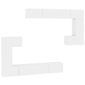 Générique Meuble TV Mural Blanc Bois dingénierie,97 KG,3114590, Meubles, Meubles TV