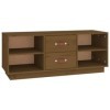 Meuble TV en pin massif marron miel 100 x 34 x 40 cm