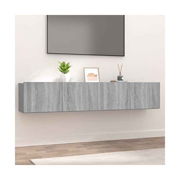 Meubles-TV Meuble TV 2 pièces Gris Sonoma 80x30x30 cm Bois dingénierie