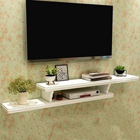 Meuble TV Flottant Étagère TV Murale Centre de Divertissement Console multimédia en Bois Meuble de Rangement Meuble TV Flotta