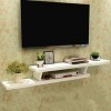 Meuble TV Flottant Étagère TV Murale Centre de Divertissement Console multimédia en Bois Meuble de Rangement Meuble TV Flotta