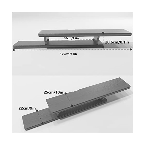 Meuble TV Flottant Étagère TV Murale Centre de Divertissement Console multimédia en Bois Meuble de Rangement Meuble TV Flotta