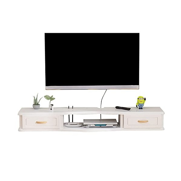 WANGPP Meuble TV/Meuble TV Flottant,Étagère Murale,Composant Darmoire De Centre De Divertissement,avec 2 Tiroirs, pour Route