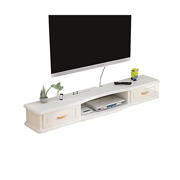 WANGPP Meuble TV/Meuble TV Flottant Fixé Au Mur,Étagère De Rangement,Composant Darmoire De Centre De Divertissement, avec 2 