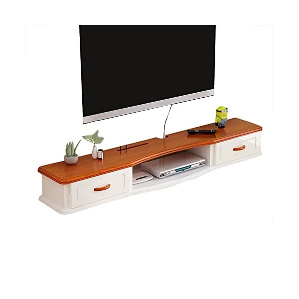 WANGPP Meuble TV/Meuble TV Flottant Fixé Au Mur,Étagère De Rangement,Composant Darmoire De Centre De Divertissement, avec 2 