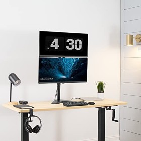 VIVO STAND-V002L Support de Bureau pour Double écran LCD autoportant, Tient en Position Verticale empilée avec 2 écrans Ultra