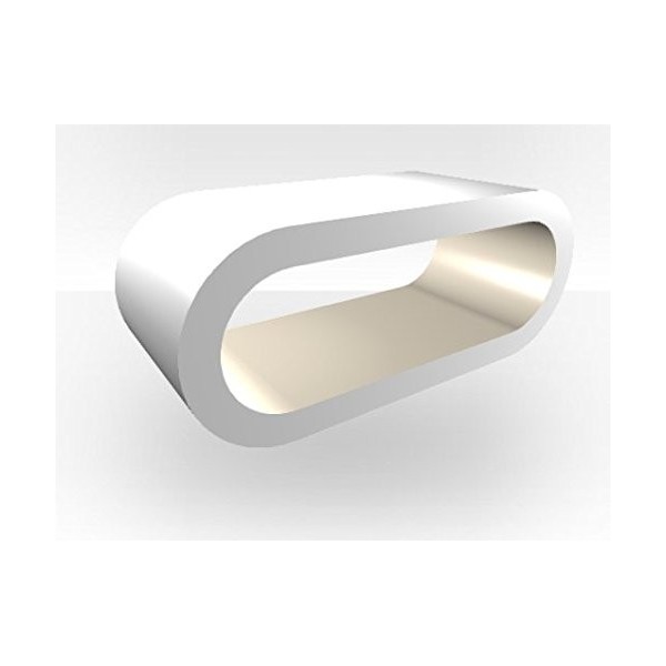 Zespoke Meuble TV en forme de cerceau intérieur blanc brillant
