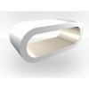 Zespoke Meuble TV en forme de cerceau intérieur blanc brillant