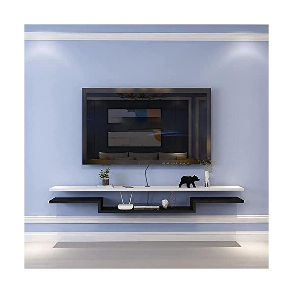 EsEntL Étagères flottantes pour Console multimédia, étagère de télévision, Meuble de télévision Suspendu Mural pour boîtes de