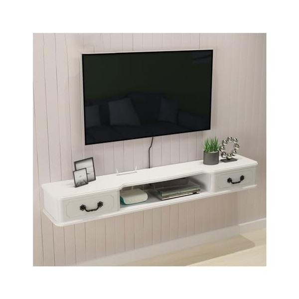 Kamnik Étagère TV Flottante, étagère Murale Flottante pour Meuble TV, Console multimédia, Support TV Flottant Mural, Support 