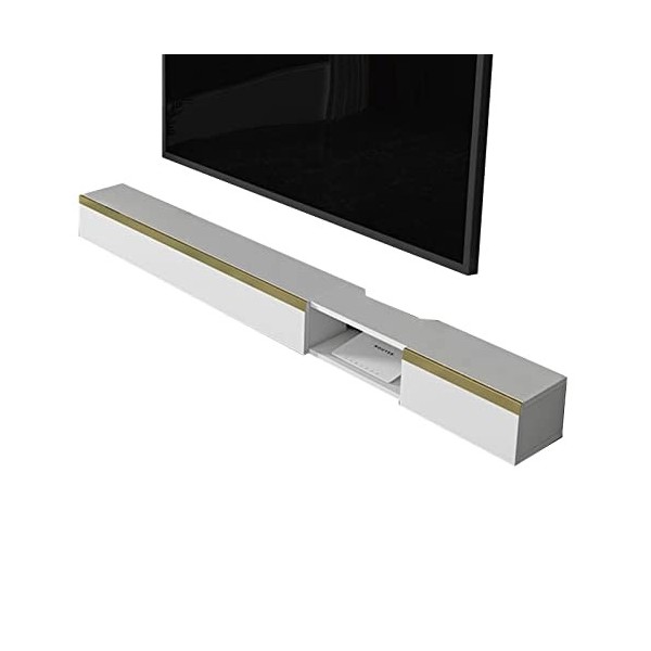 Meuble TV Mural Étagère Flottante pour Meuble TV, étagère TV Moderne de 47,2/55,1 Pouces, Console multimédia Murale pour Salo