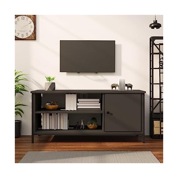 VEEKI Meuble TV, Meuble TV Suspendu, Meuble TV Industriel, Meuble TV Bois, Meuble Chambre, Convient pour Salon ou Chambre, No