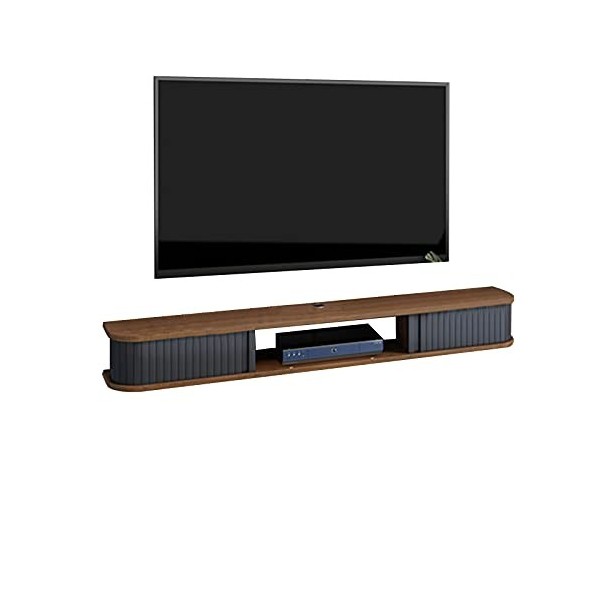 EsEntL Meuble TV Flottant Mural pour Centre de Divertissement, Console multimédia, Meuble de Rangement, étagère TV Flottante,