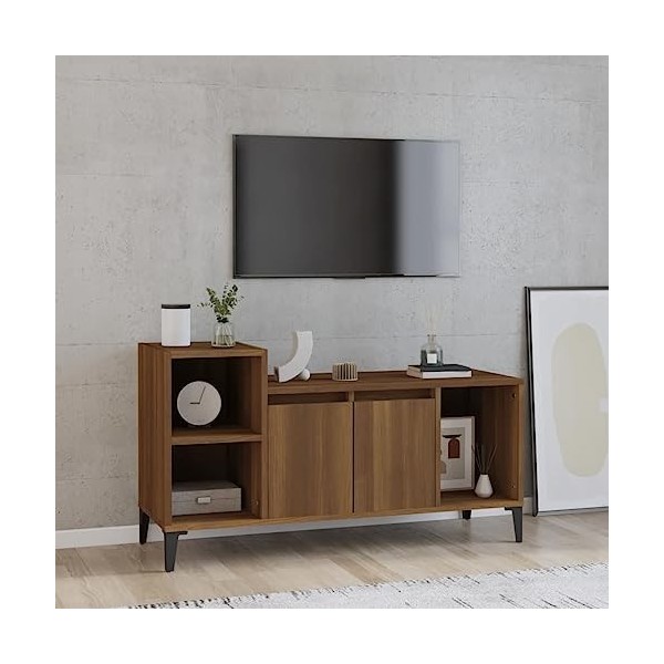 VEEKI Meuble TV, Meuble TV Suspendu, Meuble TV Industriel, Meuble TV Bois, Meuble Chambre, Convient pour Salon ou Chambre, Ch