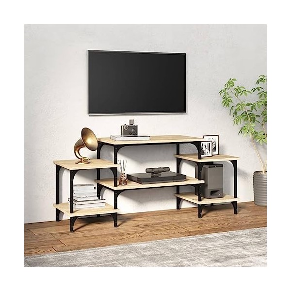 VEEKI Meuble TV, Meuble TV Suspendu, Meuble TV Industriel, Meuble TV Bois, Meuble Chambre, Convient pour Salon ou Chambre, ch