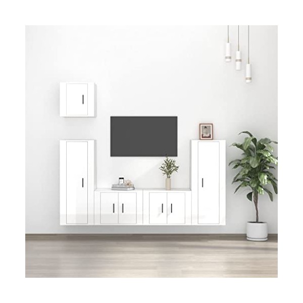 VEEKI Meuble TV, Meuble TV Suspendu, Meuble TV Industriel, Meuble TV Bois, Meuble Chambre, Convient pour Salon ou Chambre, En