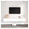 KiLoom PetterShop Meuble TV Étagère Murale Flottant, Étagère TV Flottant, Support TV Flottant Mural Console Multimédia, pour 