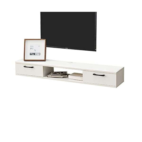 EsEntL Meuble TV Flottant, Armoire de Rangement/étagères de Rangement pour Console multimédia de Centre de Divertissement Mur