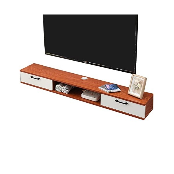 EsEntL Meuble TV Flottant, Armoire de Rangement/étagères de Rangement pour Console multimédia de Centre de Divertissement Mur