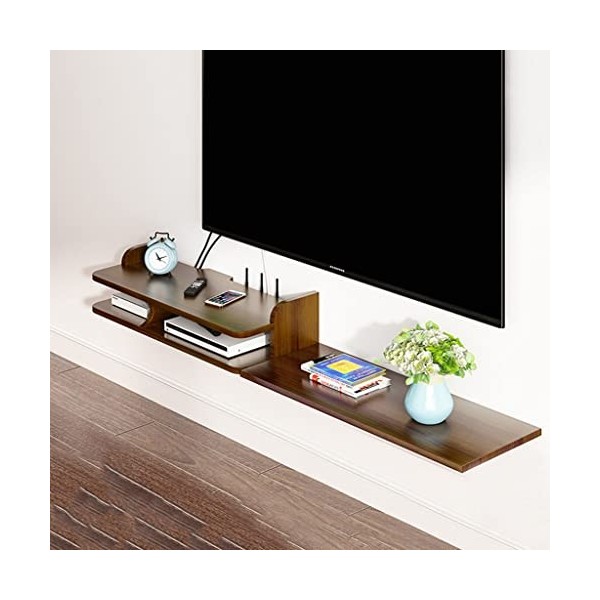 StrOux Meuble TV Flottant Meuble TV Flottant Meuble de Divertissement Mural en Bois avec Gestion des câbles Étagère pour Meub