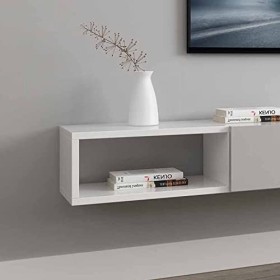 Meuble TV Meuble TV Flottant Meuble TV Flottant, Unité Murale Flottante de Divertissement, Étagère TV Murale Routeur DVD Set-