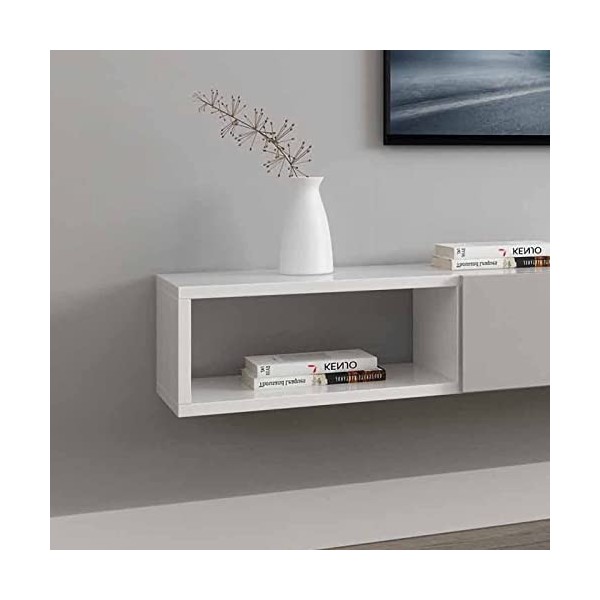 Meuble TV Meuble TV Flottant Meuble TV Flottant, Unité Murale Flottante de Divertissement, Étagère TV Murale Routeur DVD Set-