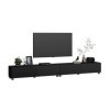 Television 65 Pouces Meuble Tele Industriel Longueur 240 cm Armoire TV étagère TV Board lowboard Table Mat Noir accrochage/Su
