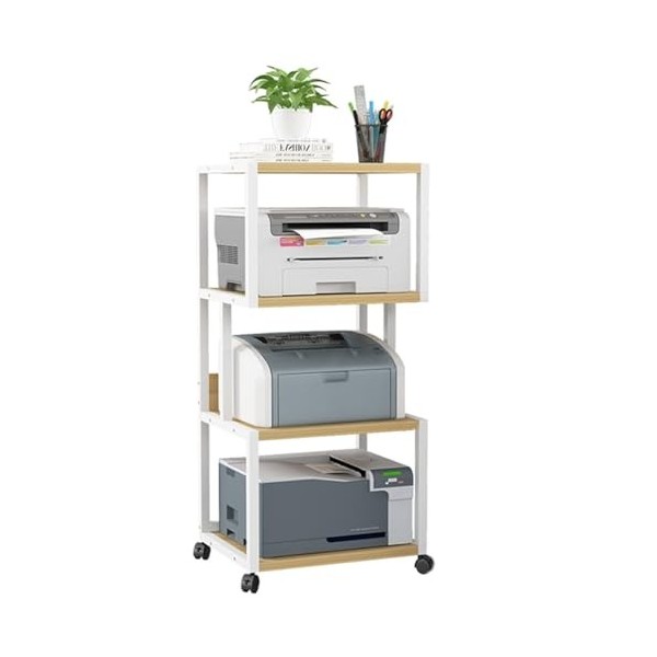 Armoire De Rangement Multimédia, Armoire Audio-vidéo Sur Pied Avec 4 Étagères, Armoire Dangle En Bois, Support De Lecteur CD