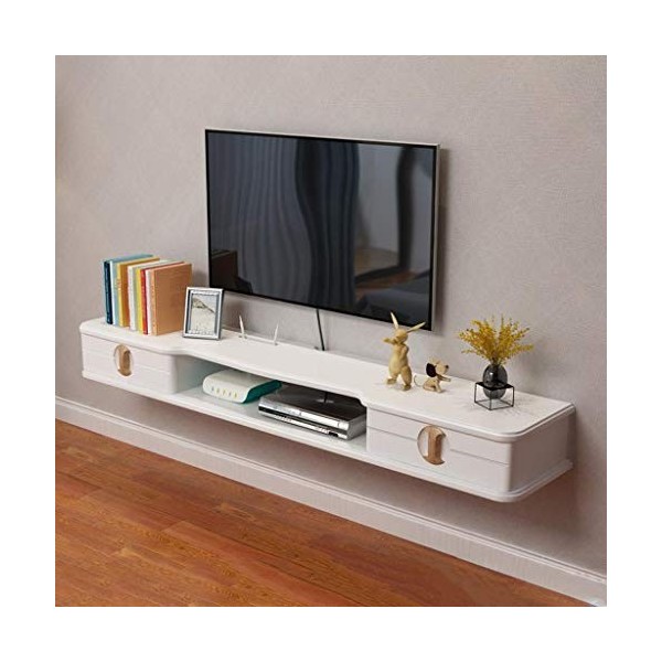 GLHalfM Meuble TV Flottant Meuble TV Suspendu Meuble TV Mural Meuble TV Suspendu Divertissement Media Center Console de Stock