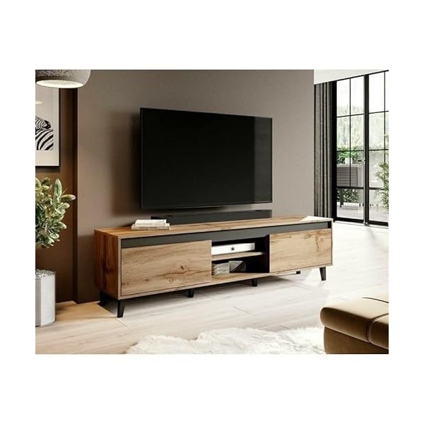 Meuble TV 170x49x38 cm Chêne Wotan NORDIS II Meuble Hi-FI Luxueux sideboeard Commode sur Pied