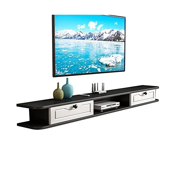 Uvency Meuble Tv Mural Étagère Flottante Pour Composants de Meuble Tv, Console Multimédia Pour Centre de Divertissement Mural