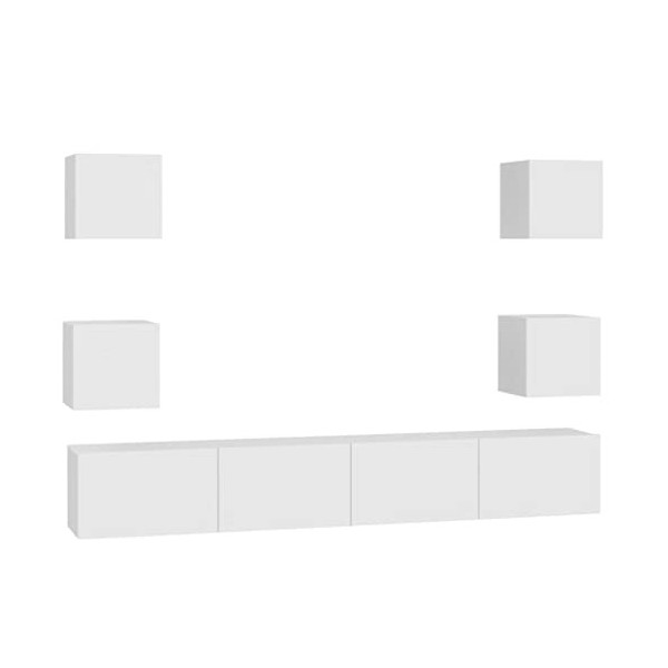 VEEKI Meuble TV, Meuble TV Suspendu, Meuble, Meuble TV avec Rangement，Meuble Industriel, Convient pour Salon ou Chambre, Ense