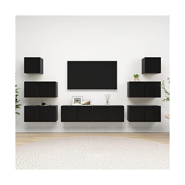 VEEKI Meuble TV, Meuble TV Suspendu, Meuble, Meuble TV avec Rangement，Meuble Industriel, Convient pour Salon ou Chambre, Ense