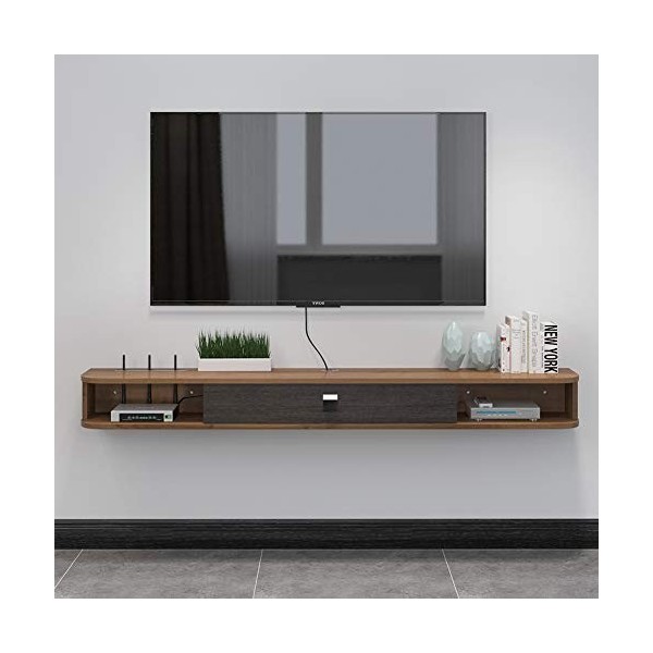 AVIMYA Meuble TV Flottant Console TV Flottante, Meuble TV Flottant étagère Murale de Divertissement Meuble TV Console multimé