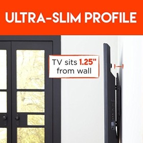 ECHOGEAR SlimView Support mural fixe à profil bas pour téléviseurs jusquà 80" – Maintient votre seulement 3,2 cm du système 